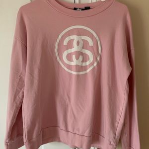 Stussy pink logo sweatshirt